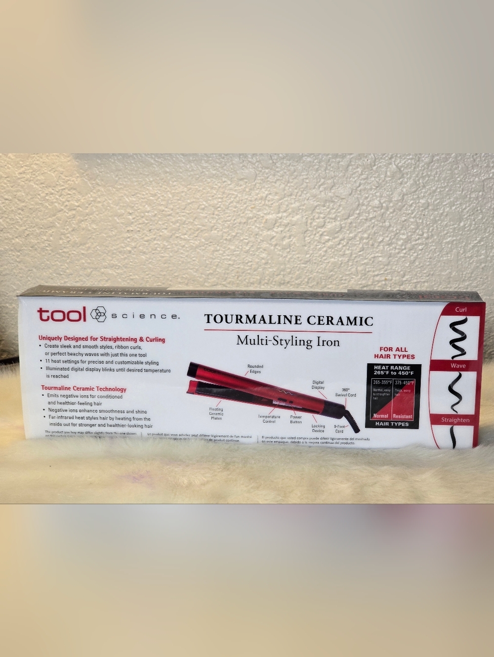 Tool Science Tourmaline Ceramic Multi Styling Iron Unisex New in Box - Picture 3 of 8